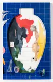 Thermon Statom, "Two.", Plywood, glass, and mixed media, ht