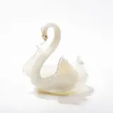 Murano Glass Swan-form Dish, circa 1940, unsigned, ht. 7 7/8 in. (20 cm).