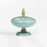 Murano Glass Covered Compote, mid-20th century, unsigned, ht. 7 1/2 in. (19 cm).