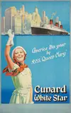 Tom Curr, CUNARD WHITE STAR. America by RMS Queen Mary