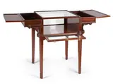 Eugenio Quarti, Table à thé pour «Casa Rossi», A signed exotic wood and brass "Casa Rossi" tea table by Eugenio Quarti circa 1914-1915