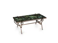 Charles Dudouyt, Table basse, An iron and ceramic coffee table by Charles Dudouyt designed circa 1950