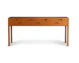 Bernt Petersen, Importante console, An important mahogany and brass freestanding cabinet by Bernt Petersen, Wørts cabinetmaker, designed circa 1970
