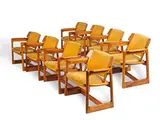 Sergio Rodrigues, Suite de huit fauteuils «Adolpho»