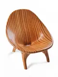 Julia Krantz, Fauteuil «Suave», A cedar and teak "Suave" armchair by Julia Krantz designed in 2020
