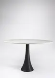 Angelo Mangiarotti, Table mod. 302, A bronze and marble model 302 dining table by Angelo Mangiarotti for Bertini circa 1959