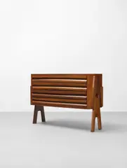 Commode modulable by Angelo Mangiarotti & Bruno Morazzutti, A walnut and walnut-veneered plywood modular drawer unit by Angelo Mangiarotti & Bruno Morazzutti for Frigero circa 1955, sold Dec 2022