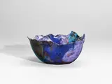 Fausto Melotti, Coupe, An enamelled ceramic cup by Fausto Melotti circa 1955