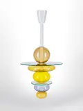 Plafonnier «Firenze» by Ettore Sottsass, A signed and dated glass "Firenze" ceiling lamp by Ettore Sottsass for Venini in 1995, sold Dec 2022