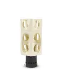 Jean Derval, Lampe de table «Hexagone», A porcelain and ceramic "Hexagone" table lamp by Jean Derval designed in 1968