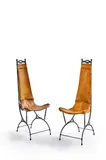 Sido and François Thevenin, Paire de chaises d'appoint