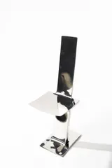 Chaise «Japan» by Pol Quadens, A polished stainless steel "Japan" chair by Pol Quadens designed in 2020, offered Dec 2022