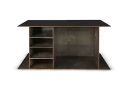 Bureau by Bernar Venet, A steel desk by Bernar Venet circa 1990, sold Dec 2022