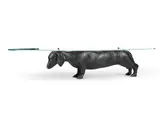 Studio Job, Table basse «Sausage Dog», A polished and patinated bronze with glass top "Sausage Dog" coffee table by Studio Job, 2018