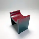 Tabouret «Lacquer Chair 1 in Burgundy» by Li Naihan & Zhou Runda, A lacquered pine wood "Lacquer Chair 1 in Burgundy" stool by Li Naihan & Zhou Runda designed in 2020, offered Dec 2022