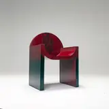 Fauteuil «Burgundy» by Li Naihan & Zhou Runda, A lacquered pine wood "Burgundy" armchair by Li Niahan & Zhou Runda designed in 2020, offered Dec 2022