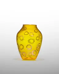 Giuseppe Barovier, Murrine Vase, for Artisti Barovier, blown glass applied with star murrines, aventurine lip wrap, applied with murrine monogram 'AB'