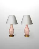 Barovier and Toso, Pair of Segmentati Table Lamps