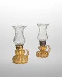 Pair of Cordonato d'Oro Table Lamps by Ercole Barovier, for Barovier & Toso, glass internally decorated with gold foil, sold Jun 2022