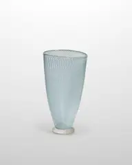 Dino Martens, Mezza Filigrana Vase, for Aureliano Toso, glass internally decorated with turquoise canes, applied with lattimo foot, paper label 'Made in Italy'