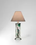 Alfredo Barbini, Table Lamp, glass internally decorated with polychrome glass and gold powders
