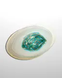 Anzolo Fuga, Large Centerpiece, for AVEM, opalescent glass applied with bands of aventurine
