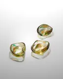 Three Macchie Ambra Verde Bowls by Archimede Seguso, for Vetreria Archimede Seguso, internally decorated glass with gold powders, sold Jun 2022