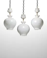 Suite of Three Ceiling Lamps by Gino Cenedese, for Vetreria Gino Cenedese, cased glass with iridescent surface (3), sold Jun 2022