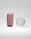 Tapio Wirkkala, Mezza Filigrana Vase, for Venini, blown glass with applied bands, engraved 'Venini Italia 83'
