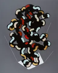 Diango Hernández, Ohne Titel, 2015, Acryl auf Leinwand