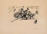 Konvolut von 10 Druckgrafiken (Aus: Calderón. La Vie est un songe) by Salvador Dalí, 1971, Jeweils: Radierung auf Richard de Bas (Wasserzeichen), sold Apr 2023