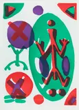 A. R. Penck, Ich, Farbaquatinta auf Velin