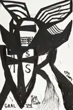 Jonathan Meese, "Tapferkeit", 2004, Öl auf Leinwand