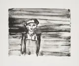 Paloma Varga Weisz, Latzhosenjunge, 2008, Lithografie auf SAUNDERS England, WATERFORD SERIES (Wasserzeichen/Trockenstempel)