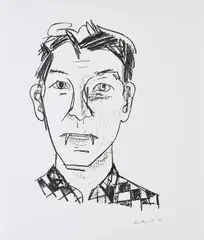 Vampir by Stephan Balkenhol, 1994, Lithografie auf Velin, sold Oct 2023