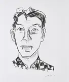 Stephan Balkenhol, Vampir, 1994, Lithografie auf Velin