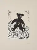 Stephan Balkenhol, Teddy, 2004, Farbholzschnitt auf chamoisfarbenem Somerset (Wasserzeichen)