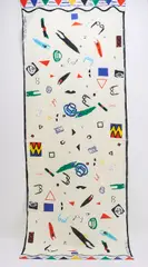 Roger Selden, Ohne Titel, 1986, Farbserigrafie auf Baumwolle