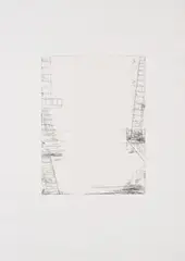 Norbert Schwontkowski, Im Turm, 1995, Radierung auf Velin