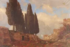 Georg Macco, "Frühlingszauber", Öl auf Leinwand