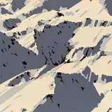 Gerhard Richter, Schweizer Alpen I (B 1), 1969, Farbserigrafie auf leichtem Karton