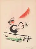 La Tour Eiffel Verte by Marc Chagall, 1957, Farblithografie auf Arches (Wasserzeichen), sold Apr 2022