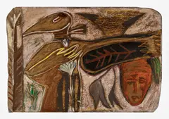 Mimmo Paladino, Ohne Titel, 1984, Mischtechnik auf Karton