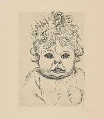 Nelly II by Otto Dix, 1924, Radierung auf BSB (Wasserzeichen), sold Oct 2022