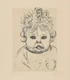 Otto Dix, Nelly II, 1924, Radierung auf BSB (Wasserzeichen)