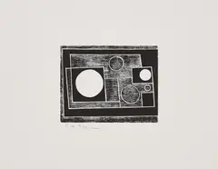 Ben Nicholson, Five Circles, 1934/62, Holzschnitt auf Velin