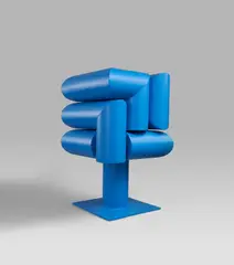 Friedrich Gräsel, Ohne Titel, Vermutlich 1970er/80er Jahre, Stahlrohr (Durchmesser 32,5 cm), lackiert (RAL-Nr. 5015)