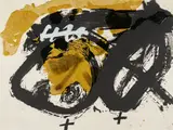 Antoni Tàpies, Formes i vernis, 1986, Aquatinta und Carborundumradierung auf handgeschöpftem Bütten