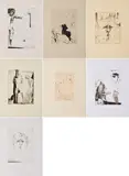 Horst Janssen, Carnevale di Venezia oder 14 druckfrische Röschen, 1971, Mappenwerk mit 14 Farbradierungen auf Velin. In Passepartouts montiert. Mit beliegendem Umschlag