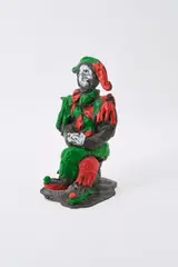 Harlekin by Markus Lüpertz, Bronze, bemalt. Auf Holzsockel, sold Jun 2022